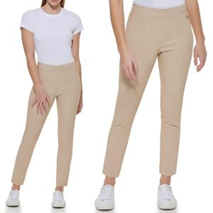 NWT Calvin Klein essentials size Ox everyday ponte stretch fitted pants latte